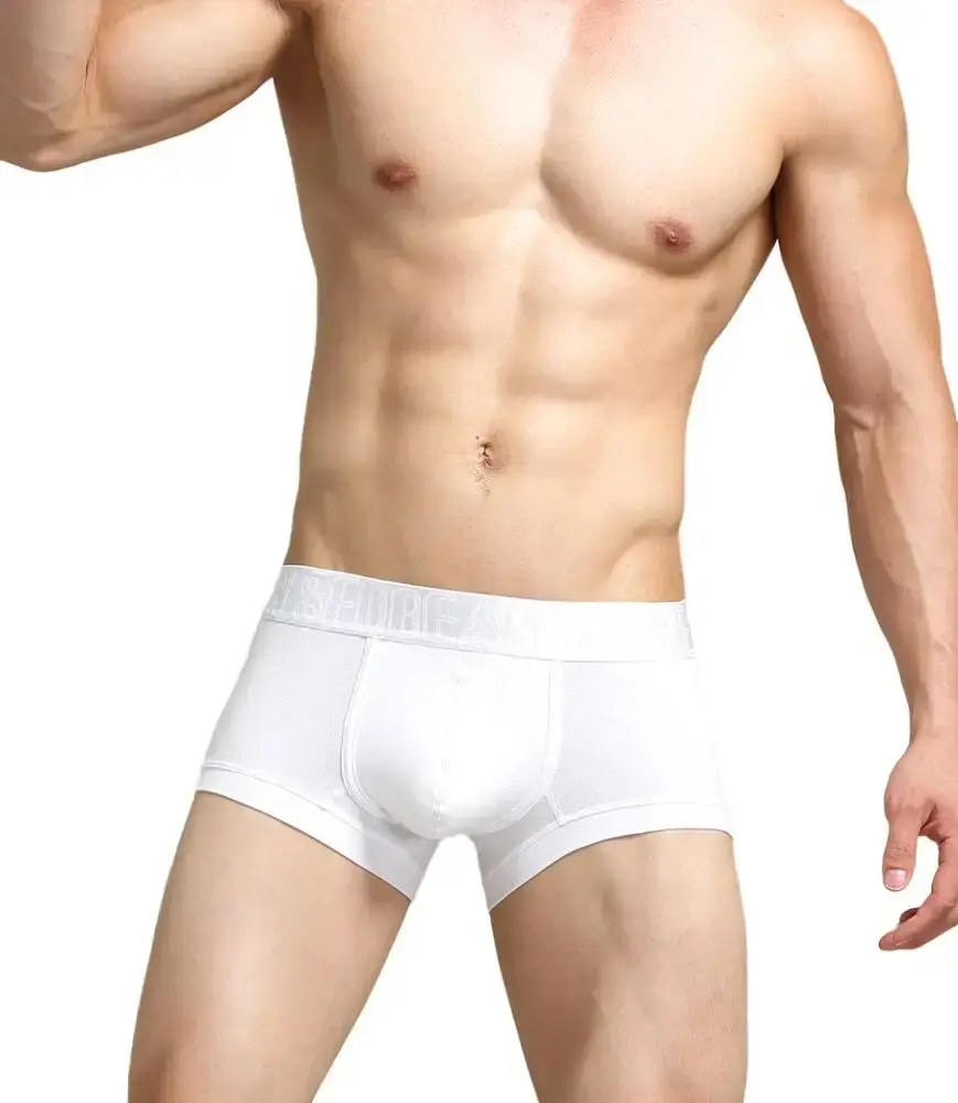 Men's Breathable Cotton Boxer Shorts U-Convex Pouch Low-Waist Soft Stretch Underwear for Daily Casual & Intimate Wear