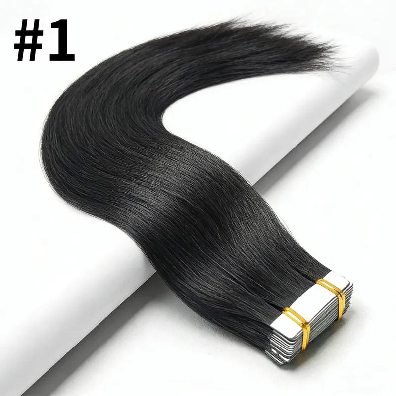 50g Straight Tape in Hair Extensions Human Hair 613 Color Bleach Blonde Seamless Skin Weft Tape in Real Human Hair Extension
