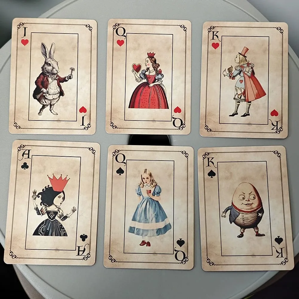 54 Pcs Alice Playing Cards 9*6.5cm Full Deck Paper Scrapbooking Craft Poker Deck