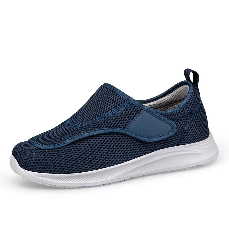 Adjustable Open Shoes For Men Lightweight Comfort Diabetic Walking Shoes Sneakers for Swollen Elderly Feet Normal Width
