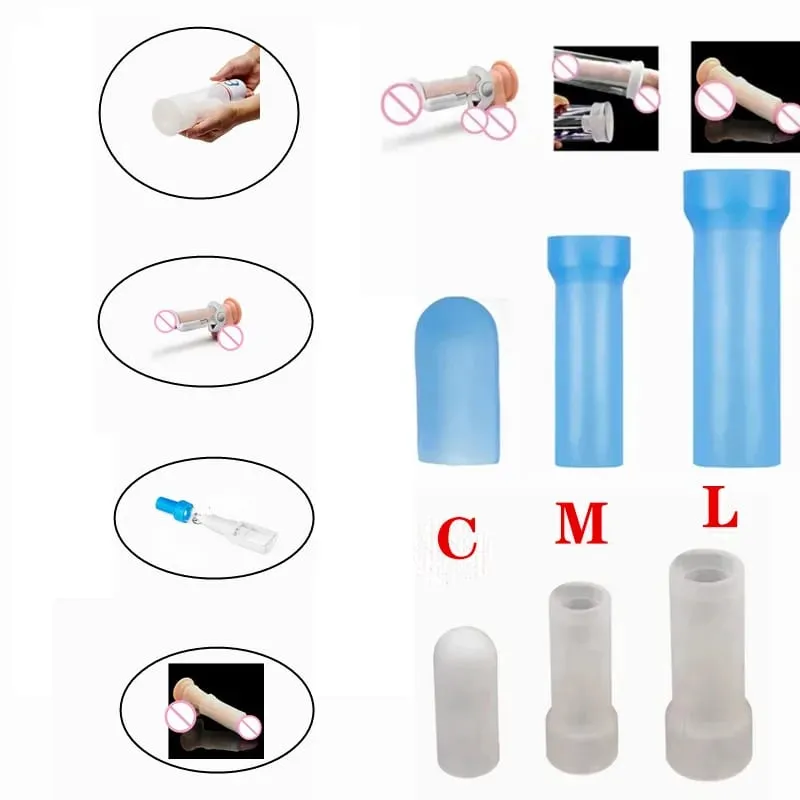 S/M/L Silicone Glans Protector Cap Sex Toys Genital Sleeve Dick Enlargement Extender Stretcher Sleeves For Penis Adult Supplies