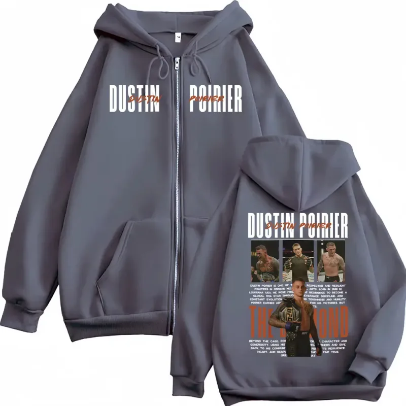 Limited DUSTIN POIRIER THE DIAMOND Zipper Hoodies Men Women Fashion Violence Aesthetic Sweatshirts Coats Casual Zip Up Pullovers