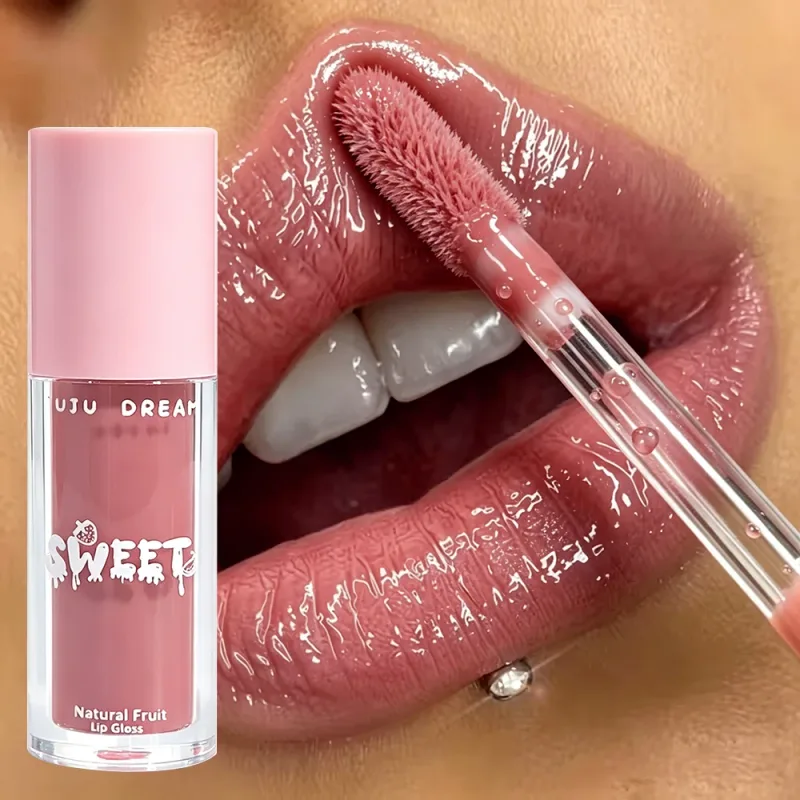 Glossy mirror lip gloss nude lip gloss moisturizing brightening complexion waterproof long-lasting for a flawless finish