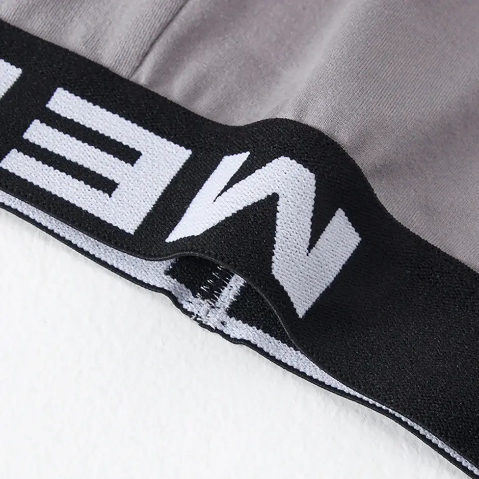 7-piece Set of Four Season Men's Solid Color Long Casual Underwear, Fashionable Sports Underwear, Plus Size Flat Corner Pants