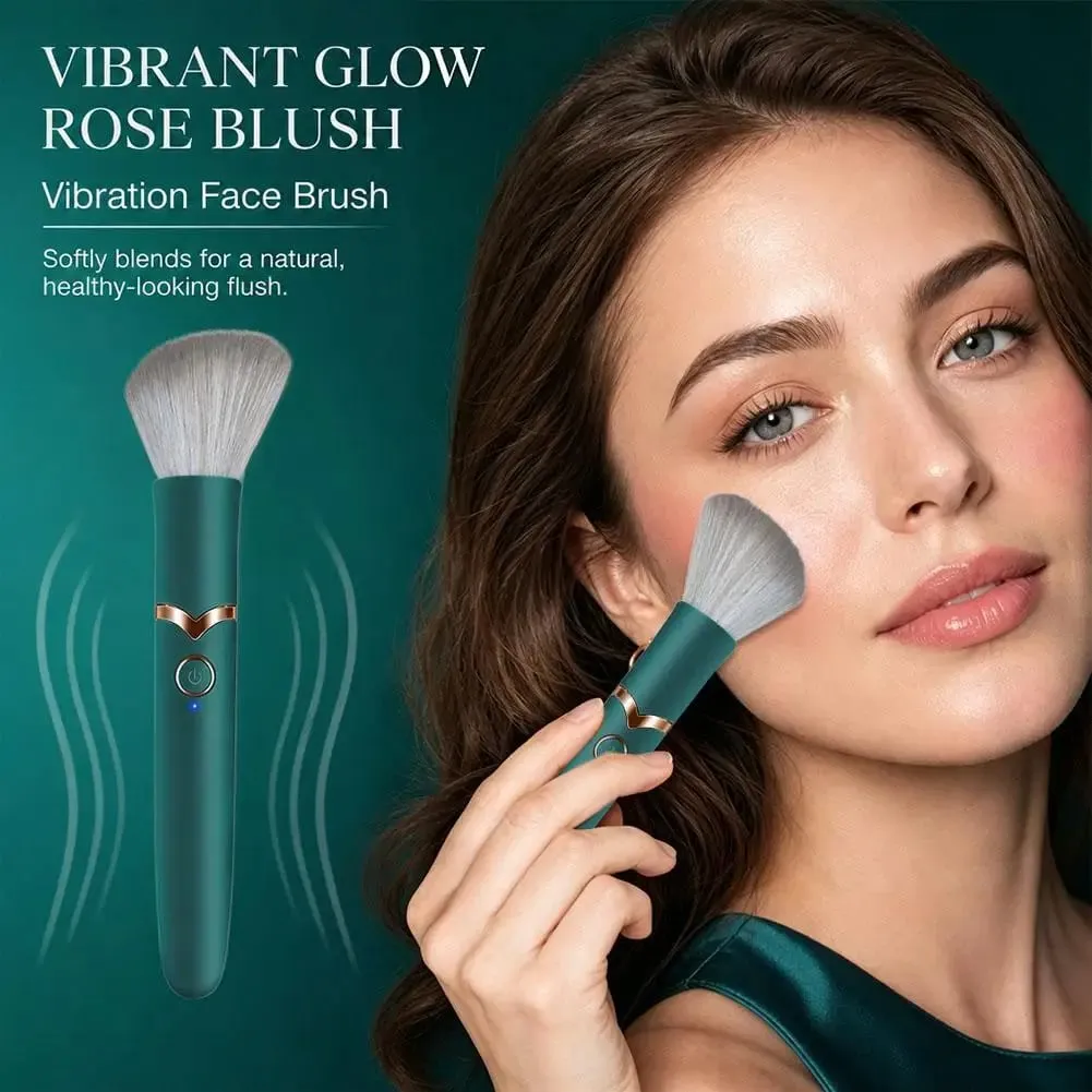 1PC 2 In 1 Electric Foundation Brush Vibration Makeup Brush Multi-Function Soft Fluffy Portable Rechargeable Detail Makeup Tools