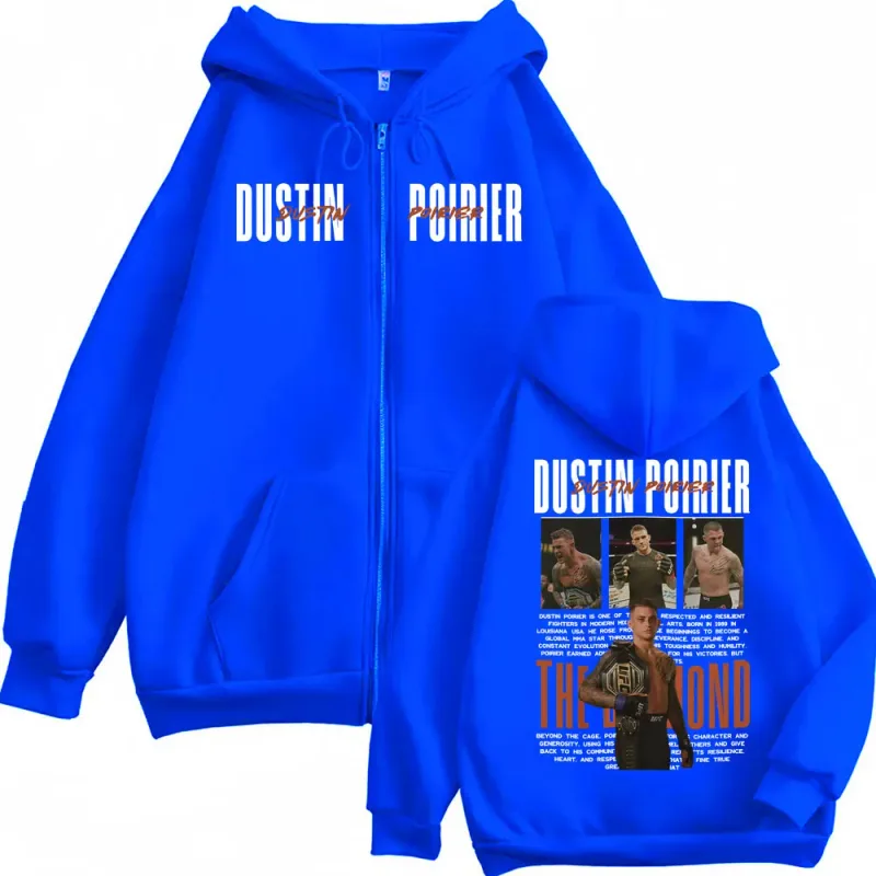 Limited DUSTIN POIRIER THE DIAMOND Zipper Hoodies Men Women Fashion Violence Aesthetic Sweatshirts Coats Casual Zip Up Pullovers