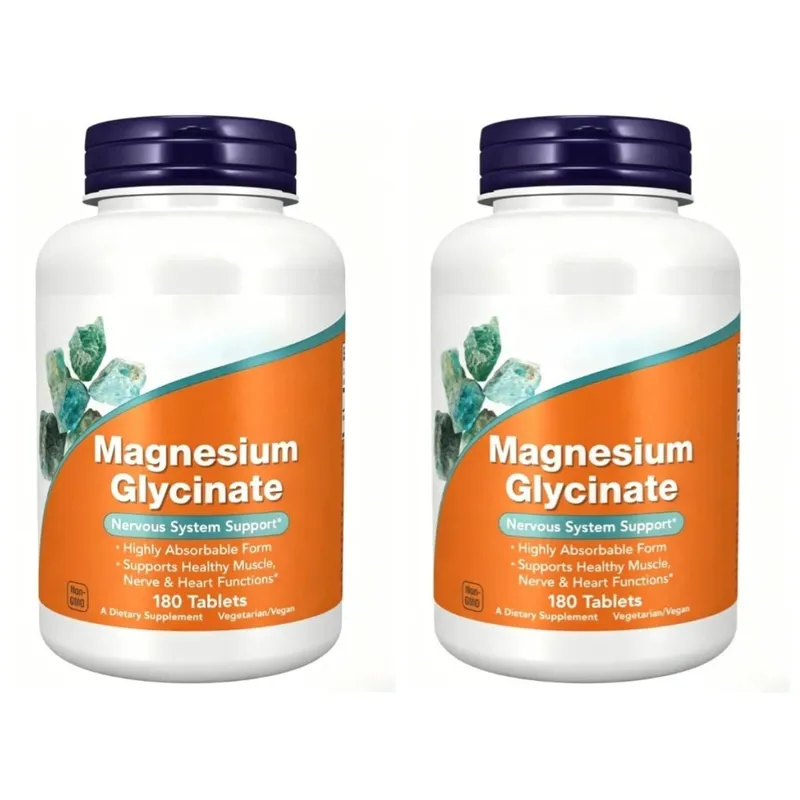 Magnesium Glycinate Supplement 180 Tablets Chelated Bisglycinate Dietary Tablets for Men & Women Gentle Daily Mineral Support