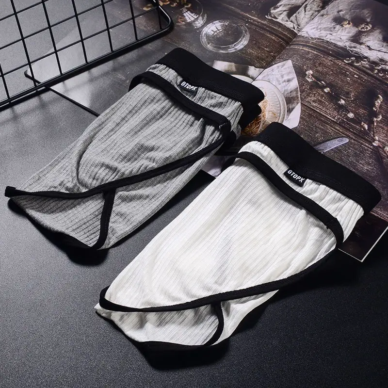 Men Underwear sissy ropa interior hombre Thread sexy panties boxers & briefs Big Bag U Convex cuecas homem masculinas GTOPX MAN