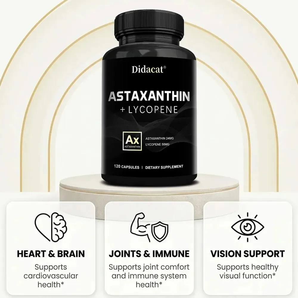 Astaxanthin Supplement for Men and Women | From Haematococcus Pluvialis Microalgae for Eye & Skin Health Support