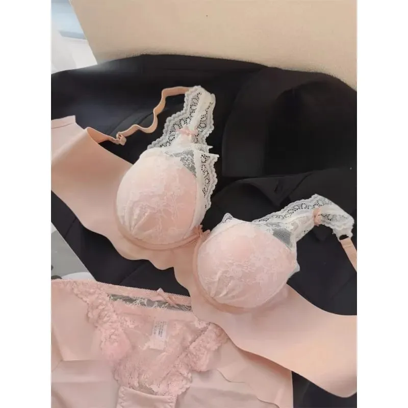 Women's Wireless Push Up Bra Set Small Chest Sexy Lingerie Comfortable Bralette Panty Set Ideal for Layering & Everyday Wear