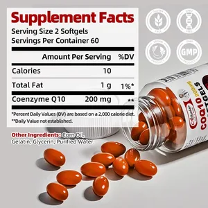 Alliwise Coenzyme Q10 CoQ10 200mg Capsules Antioxidant for Heart Health and Immune Support Energy Production