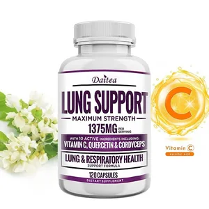 Lung Support Supplement for Lung Cleanse & Detox with Quercetin Bromelain Vitamin C & Cordyceps for Lung Respiratory Support
