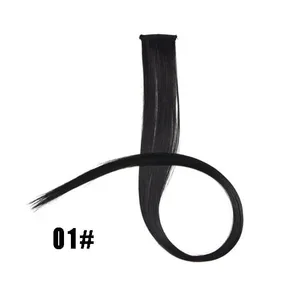 Synthetic Clip-in Hair Extensions 22" Long Colorful Straight Hair Pieces Synthetic Hairpieces for Daily Festival Party