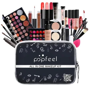 Christmas Makeup Gift Box Foundation Eyeshadow Powder Long Lasting Lip Ink 27 Pieces Birthday Gifts Makeup for Women Full Kit