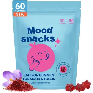 Saffron Gummies for Kids with Passion Flower Saffron Extract & GABA Calm Mood Support Supplement for Focus & Relaxation Mood