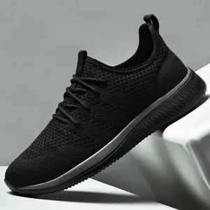 Men Casual Sport Shoes Light Sneakers White Outdoor Breathable Mesh Black Running Shoes Athletic Jogging Tennis Shoes