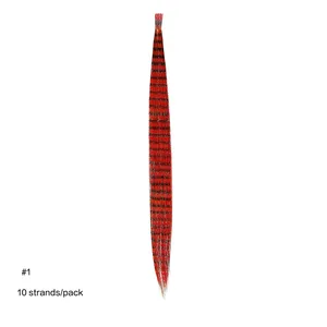 10 Root/pack Feather Hair Extensions Colorful I Tip Hairpiece 16inch Synthetic Hair Accessiories For Women Girls Daily Party Use