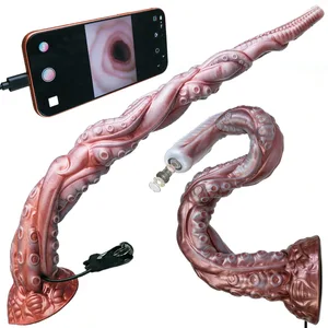 Long Extendable Octopus Tentacles App Controlled Anal Plug with Peeping Hole Suction Cup Base Anal Dilator Speculum Sex Toy
