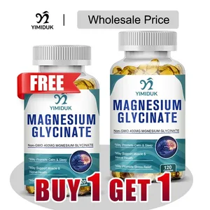 Buy 1 Get 1 Free! Pure Magnesium Glycinate Supplement for Deep Sleep & Stress Relief Aid Muscle Relaxation & Nervous System