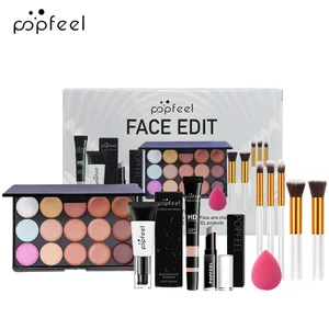 10-Piece Face Makeup Set - Beginner-Friendly Foundation Concealer & Brush Combo - Complete Face Makeup Kit for Flawless
