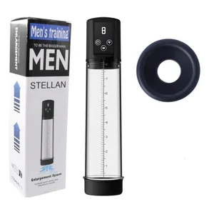 Electric Penis Enlarge Vacuum Pump Adult Sex Toys for Men Dick Erection 9 Pressure Pocket Pussy Rechargeable Male Masturbator