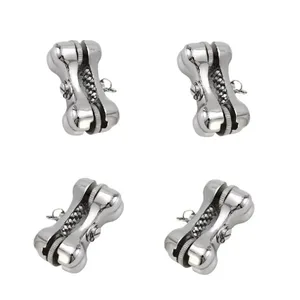 Metal Bone Nipples Clamps Strong Stimulation Adjustable Textured Spiked BDSM Bondage Teasing Pleasure Play Toy Sex Toys