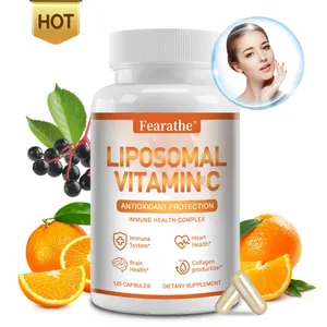 Natural Liposomal Vitamin C - Immune System & Collagen Booster High Absorption Skin Vitamins Vegeterian Vegan Non-GMO