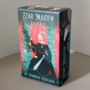Star Maiden Tarot Deck 78-Card Deck Aesthetic Celestial Divine Tarot Cards in Two-piece Rigid Box 12*7cm Double-embossed