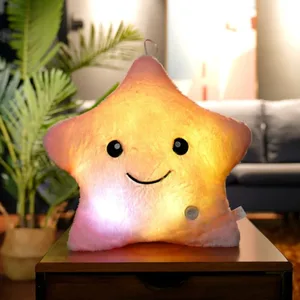 LED Electronic Star Plush Toy Soft Baby Kid Toys LED Star Doll Toy Home Decoration Star Soft Star Pillow