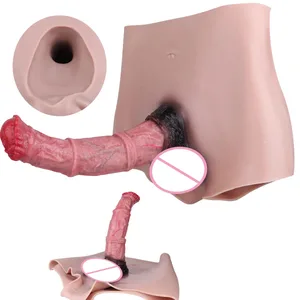 9.65‘’ Large Penis Sleeve насадка на член Pants 18+ Men Sex Toy Wearable Soft Realistic Hollow Dildo Panties Adult Supplies