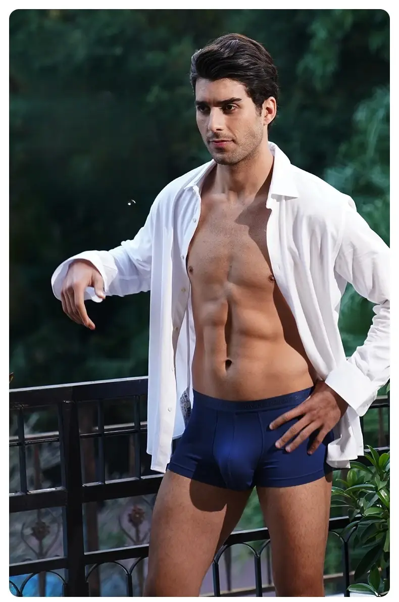 4-Pack DAVID ARCHY Mens Underwear Modal Boxer Briefs Men Pouch Boxer Briefs Soft Breathable Dual Pouch Trunks Boxer USA Size