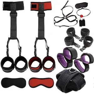 No Vibrator Bdsm Bondage Set Restraint Adult Game Handcuff Neck Collar Wrist Mouth Gag Strap Fetish Sex Toys For Woman Couples