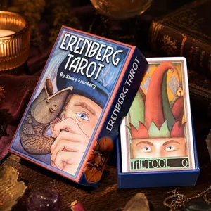 Erenberg Tarot Deck 12*7cm in Rigid Box Intimate Close-Up Illustrations - Standard Tarot Cards Double-embossed Cardstock