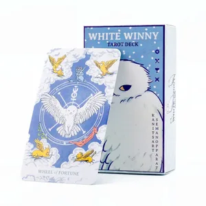 White Winny Tarot English Edition 80 Cards Deck with PDF Guidebook Fate Divination Cards for Beginners Board Games