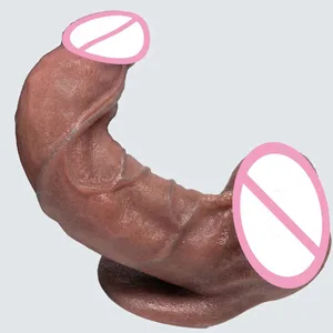 XXL Thick Silicone Dildo with Large Suction Cup Skin-Friendly Soft Silicone Massager Realistic Pore-Level Texture Penis Sex Toy