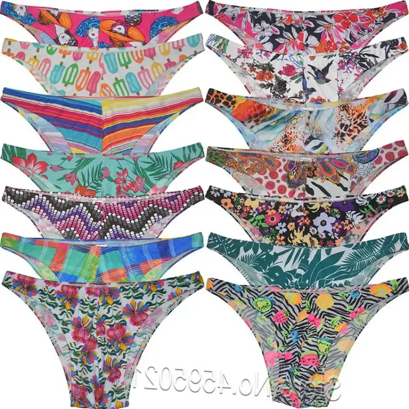 Sexy Bikini Brief Low Cut Men's Beach Micro Shorts Slip Underwear Bodybuilding Physique Posing Sunbathing Stretchy Shapely Pouch