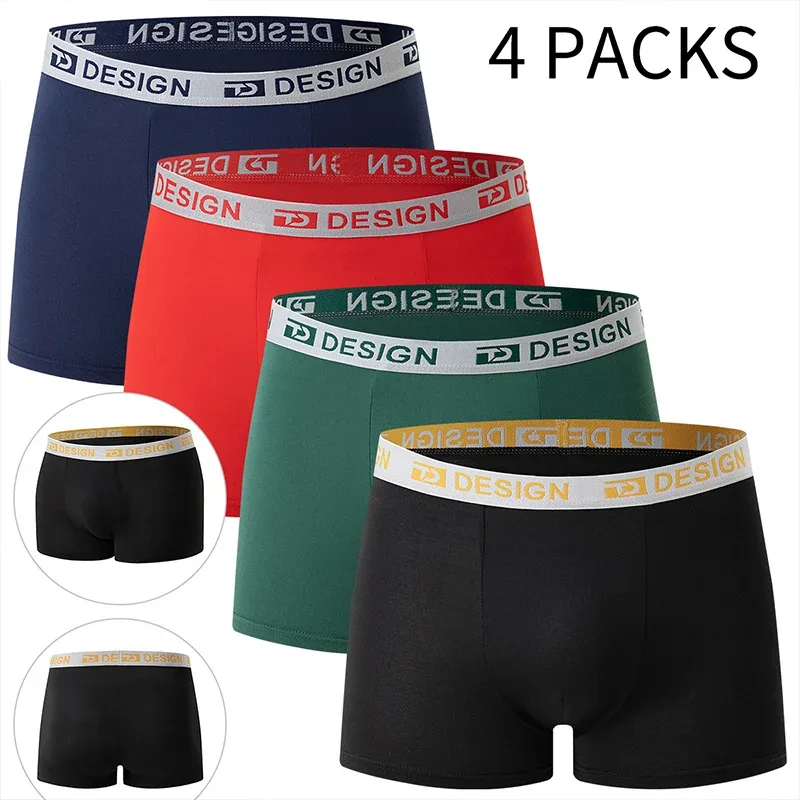4-Piece Four Seasons Men's Four Corners Quick Drying Comfortable Multi Color Fashion Sports Shorts Casual Home