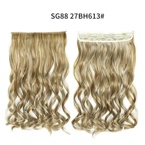 22 Inch Synthetic Clip-In Hair Extensions Red Black Blonde