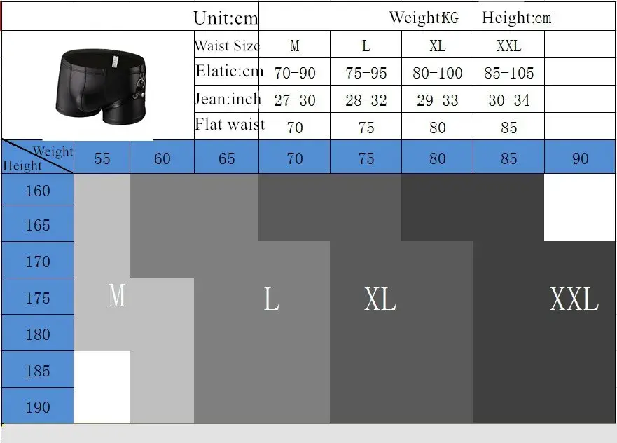 Mens Underwear Black Faux Leather Boxers Shorts Nightclub Ring Lingerie Man Panties U Convex Pouch Underpants Cueca Calzoncillo