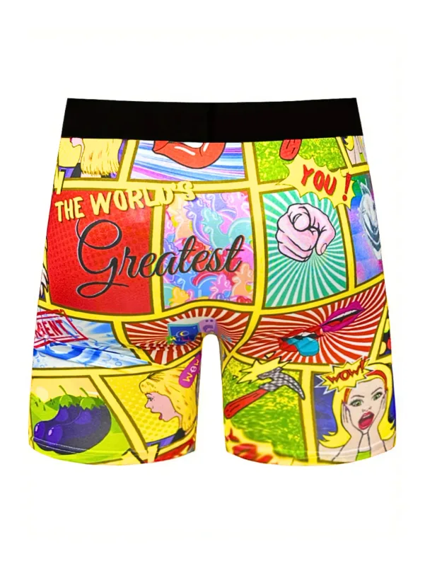 Men Underwear Casual Sports Boxershorts Men Print Long Boxers Teenagers Parents Sexy Funny Underwear Fashionable Printed Shorts