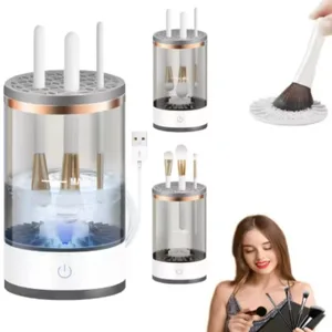 Portable USB Rechargeable Electric Makeup Brush Machine Efficient Automatic for Home Travel Cosmetic Brushes Deep Cleaning Tools
