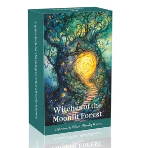 54Pcs 13x8 cm Witches Of The Moonlit Forest Oracle Listening to What Alteady Knows Deck Card Games