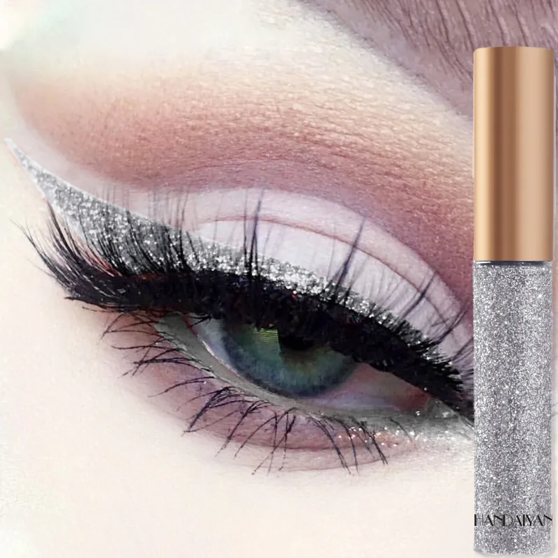 Glitter Liquid Eyeliner Pen Sparkly High Shine Pigment Stage Diamond Eyeshadow Long Lasting Waterproof Eye Makeup