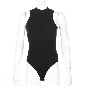 European and American style basic slim fit solid color jumpsuit with bottom layer sleeveless tight and sexy top