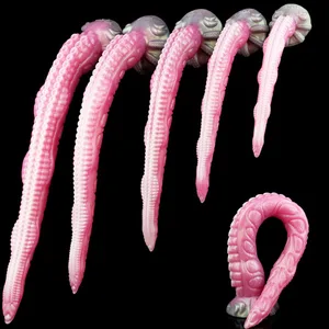 Long Tentacle Dildo 25.19 Inch Pink Monster Anal Dildos Powerful Suction Cup Anus Vaginal Stimulator Silicone Sex Toys