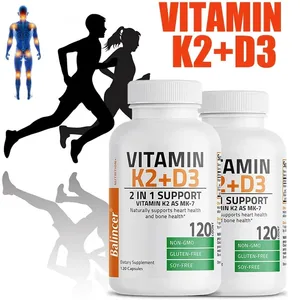 Vitamin K2 (MK7) with D3 Supplement Non-GMO Formula Vitamin D and K Complex Natural Support for Heart Immune Bone Health