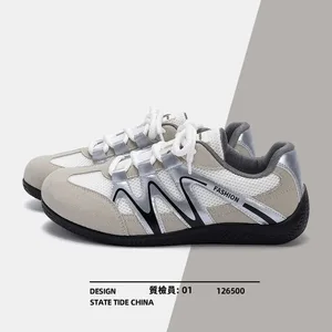 Men's Mesh Breathable Casual Sneakers Lace Up Flat Sole Fashion Sport Shoes Daily Walking Ladies Lightweight Athletic Footwear
