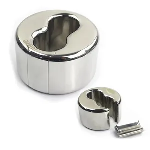 8 Sizes Stainless Steel Ball Stretcher Cockring 8 Groove Scrotum Rings Pendant Bondage Cockring Adult Sex Toys for Men BB2-162