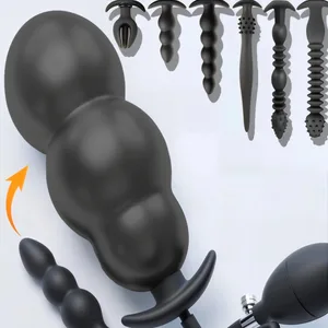 Anal Expander Expand Inflatable Anal Plug Oversized Enema Training Butt Plug Butt Dilator Ass Prostate Sex Toy for Men Women