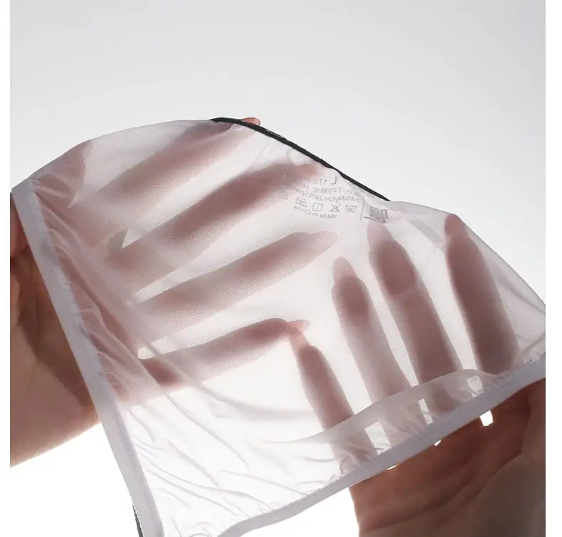 Men's Underwear Ultra-Thin Ice Silk Transparent Briefs Low-Rise U-Shaped Pouch with Separate Design